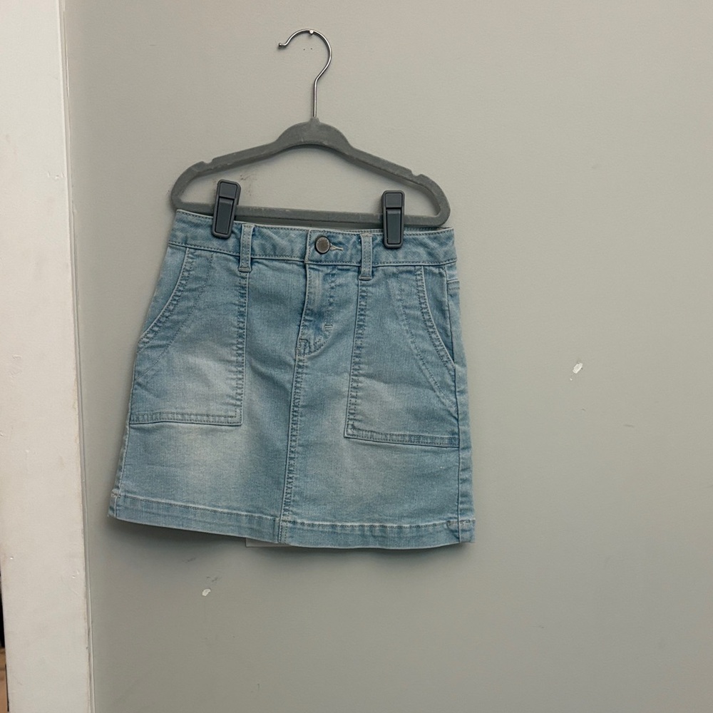 Copper Key Light Blue Denim Skirt